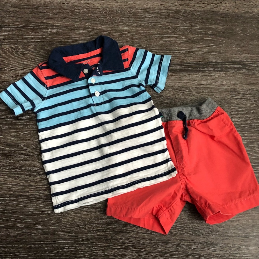 Carter’s boy pull on short and T-shirt set.